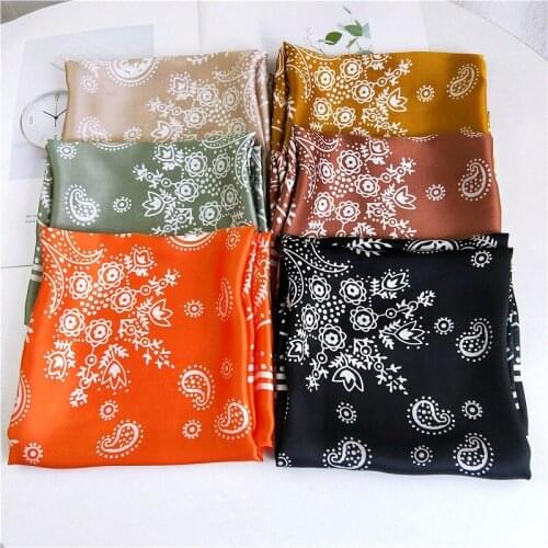 70CM Square Silk Scarf Women Fashion Professional Lady Shirt Scarf Belt Neck Tie Design Shawl Womens Bandana
