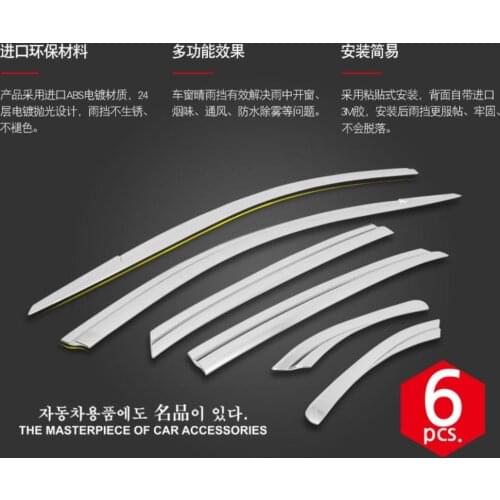 ABS Chrome Window Visor Vent Shades Sun Rain Guard accessories for KIA Sorento KX7 KX5 K5 K3 Sportage R 2018-2019 car styling