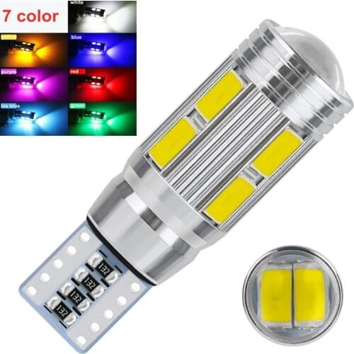 Car w5w LED Bulb T10 W5W LED Signal Light Canbus 12V Auto Claerance Wedge Side Reverse Lamps 5630 6SMD Blue No error