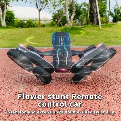 Kids RC Stunt Car 360 Degree Rolling Deformation Double-sided Four-channel Drift Crawler Remote Control Vehicle Toy For Children