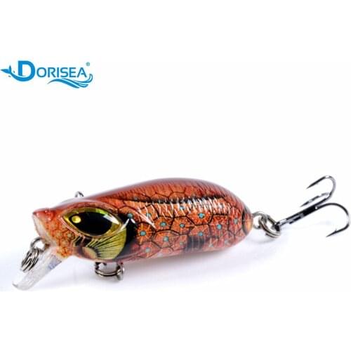DORISEA 1PCS 5.8cm 7g Fishing Lure Hard Artificial Bait 3D Eyes Fishing Wobblers Crankbait Minnows VIB Slow-sinking Minnow