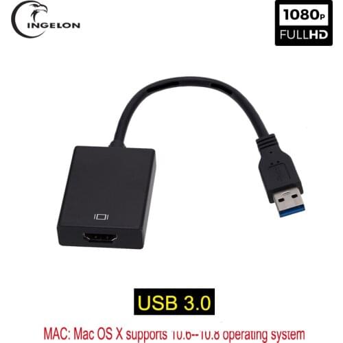 INGELON 1080 p USB 3.0 TO HDMI Converter External Graphics Card usb 3.0 to hdmi HD Conversion Cable Video Cable Converter TV