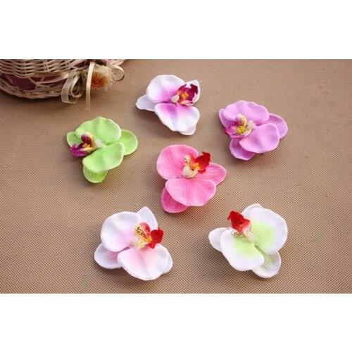 Simulation Phalaenopsis flower heads home furnishings / decorative jewelry accessories wedding costume design artificial flowers