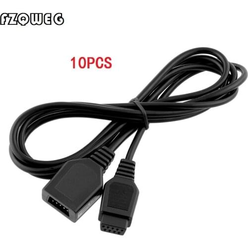 FZQWEG 10 PCS Wired gamepad controller 1.8m extension cable extended line cord wire for sega MD2 for SEGAMD1/2/3