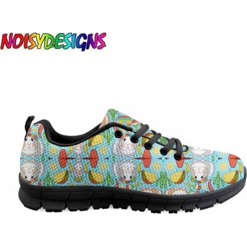 Mexican guinea pigs on blue Pattern Womens Flats Shoes Custom Sneakers for Female Women Light Shoes Woman Dentista Zapatos