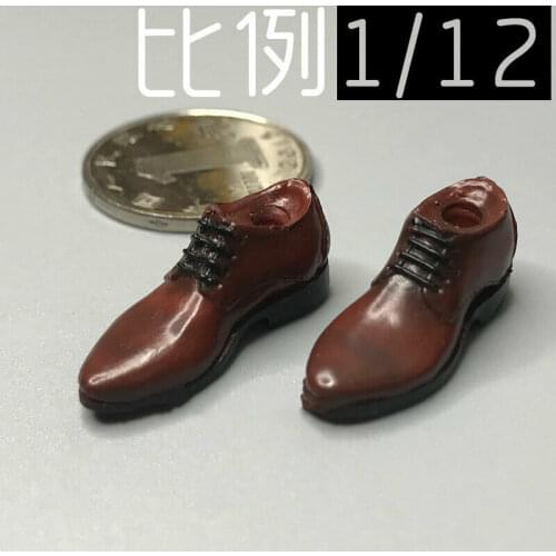 1/12 Scale Soldier Shoes Model for 6" Action Figure Doll Toys
