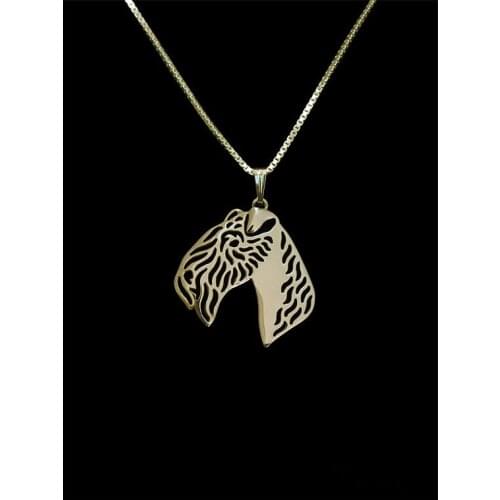 New 2016 Unique Romantic Gold Silver Color Lakeland terrier Pendant Necklace Hunger Games Necklace Women Best Friend Choker