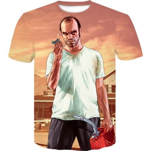 2020 new Grand Theft Auto Game Tops Clothing GTA 5 t shirt Outwear Costumes Kids Clothes Girls T Shirts men summer Tshirt