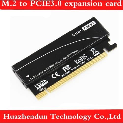 NVME adapter card MKEY aluminum drive box M.2 to PCIE3.0 full speed X16 expansion card 1pcs free post
