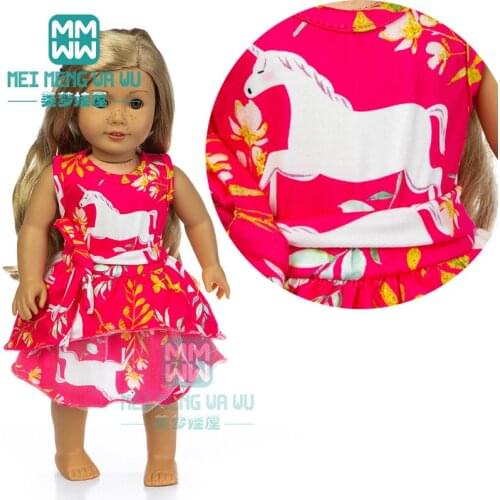 Doll Clothes fashion princess dress, casual dress, shoes For 18 Inch American Doll&43 Cm Baby Doll Our Generation Girl`s Toy