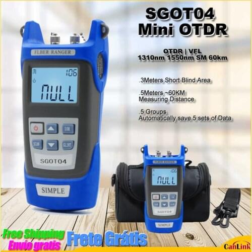 SGOT04 Handheld Mini OTDR 1310/1550nm SM 60km Optical Cable Breakpoint Locator Fiber Ranger with VFL