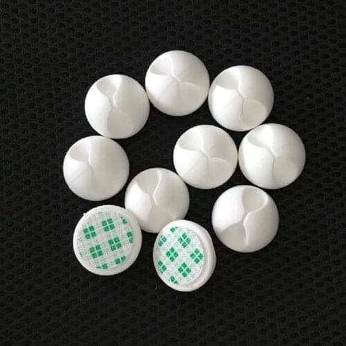 Silicone Material 10PCS/lot White Cable Wire Organizer Cable Clip Tidy USB Charger Cord Holder Desktop Cable Fixed Clamp