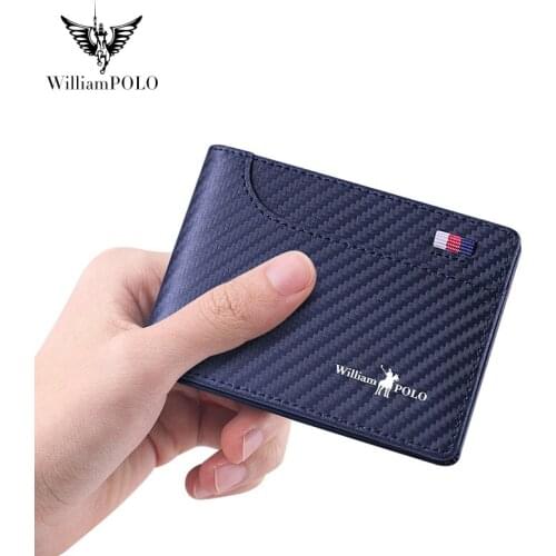 WILLIAMPOLO 2020New Mens card bag leather leather ultra-thin drivers license holster mini bank card bag pl195246
