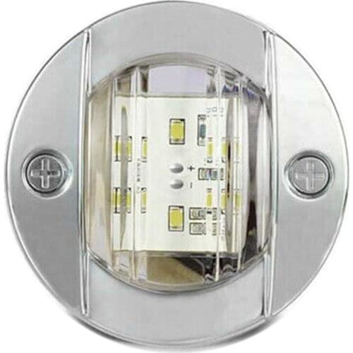 2Pcs Universal Blue Round 12V Marine Boat Navigation Light Indicator Lamp 6-LED ABS IP67 Waterproof