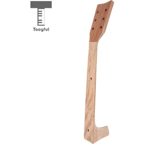 Tooyful Exquisite Polished Mahogany Replacement 41'' Acoustic Guitar Neck Luthier Tool DIY Musical Instrument Parts