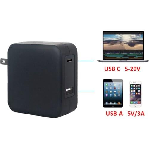 PD Charger Universal Adapter With USB C PD Wall Charger For Macbook Pro,HP, Acer, Levono, Dell, Smartphone