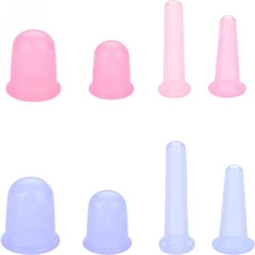 2PCs 4PCs/Set Silicone Vacuum Body Massage Helper Anti Cellulite Massager Cups Suction Body Massage Cup Medical Pump Suction Kit