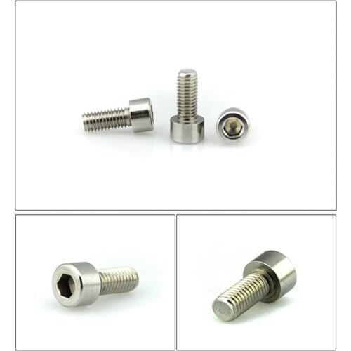 10pcs/lot Stainless Steel Kettle Holder Screw Hexagon Socket Bolt M5*12 for Mountain Bike Bicycle