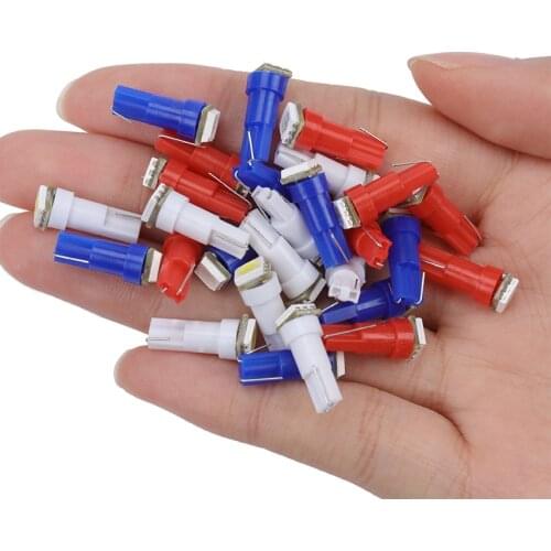 10PCS T5 Led DC12V Dashboard Gauge Car Interior Lights Dashboard Warming Indicator Wedge Auto Instrument Lamp