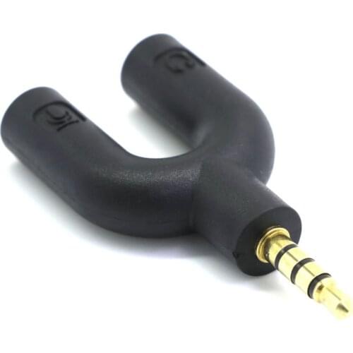 3.5mm Stereo Male to Dual Female Adapter Mic Jack Audio Splitter For iPhone 5S 6 7 6S 5 S iPod Huawei Headphone Microphone AUX