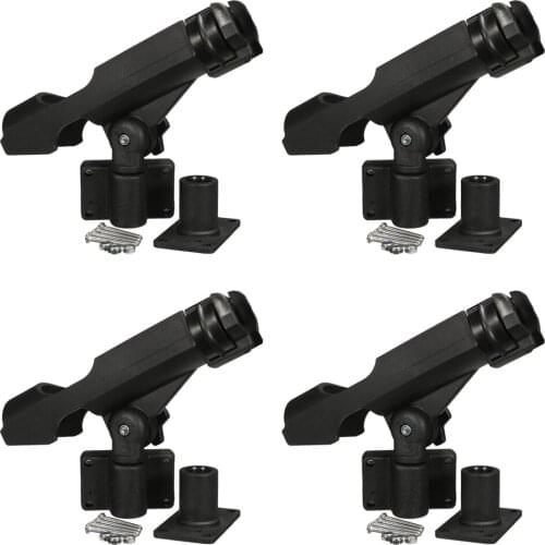 4 Pieces / Set Adjustable Side Kayak Boat Fishing Pole Rod Holder