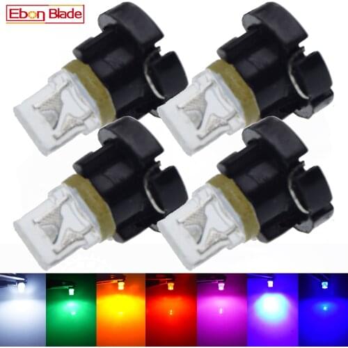 4Pcs T3 LED 8mm Bulb COB 1SMD LED Car Board Instrument Panel Lamp Auto Dashboard Warming Indicator Wedge Light 7 Colors Purple
