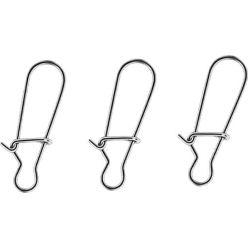 50pcs/Lot 000-6# Steel Stainless Fishing Hook Snap Pin Barrel Swivel Lure Connector Accessories