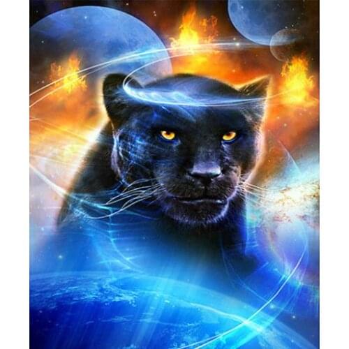 5D DIY Square Full Diamond Embroidery Leopard Full Round Diamond Painting Anmial Cross Stitch Diamond Crystal Wall Painting Gift