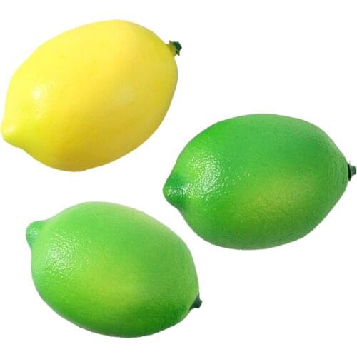 6x Fake Lemon Foam Artificial Fruits Shop Decoration Lifelike Simulation Fruit Model Party Home Decoration