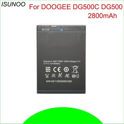 ISUNOO Battery B-DG500C For Doogee DG500C BDG500C 2800mAh High Quality Mobile Phone Rechargeable Batteries