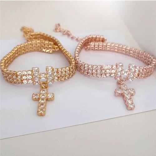 Diamond Inlaid Pet Cat Collar Pets Shiny Crystal Elastic Cats Collars Cross Accessories for Kitten Dog Collar Cat Pet Supplies
