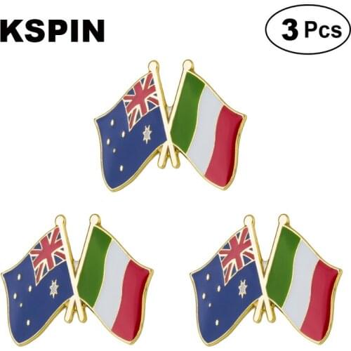 Australia Italy Frendship Lapel Pin Brooches Pins Flag badge Brooch Badges