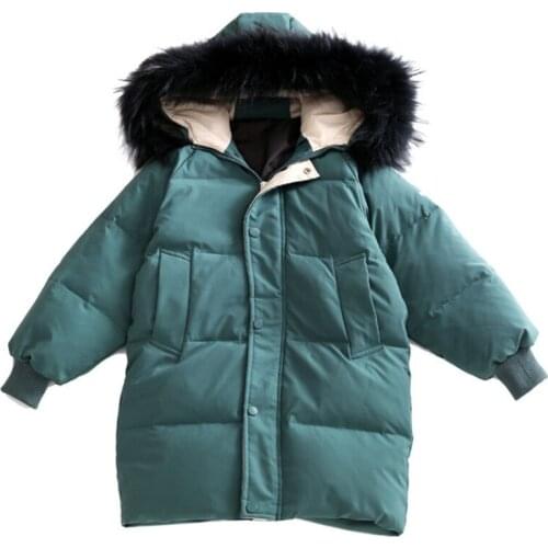 Child Winter Outerwear Boys and Girls Padded Coat Thick and Warm Little Girls Long Padded Outerwear Baby Girl Clothes
