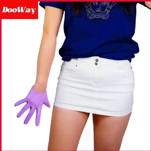 DooWay Short Faux Leather Gloves Fashion Warm Cosplay Driving Full Fingher Gloves Lilac 16cm/6-inches