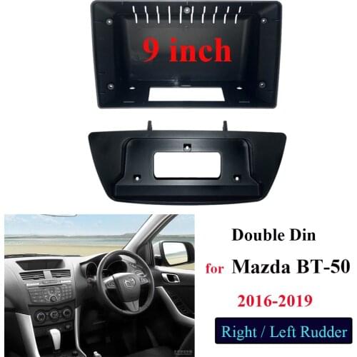 Double Din 9 Inch Car Radio DVD Dashboard Player Audio Panel Fascia Frame for MAZDA BT-50 2016 2017 2018 2019