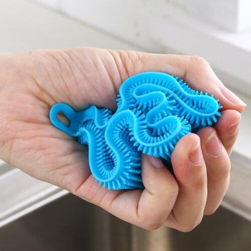 Cleaning tools silica gel bowl cleaner brush silica gel dish washer mat silica gel bowl sponge kitchen pot cleaner