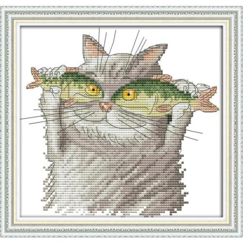 Joy Sunday Cartoon Diy Painting Counted Printed On Canvas DMC Needlework Sets Embroidery Kit Cross Stitch Kit Aida 11&14CT Count