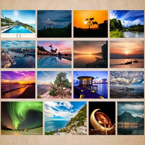 Beautiful Landscape 5D Full DIY Diamond Painting Seaside Cloud Polar Lights Mosaic Handmade Diamond Embroidery Home Decoration