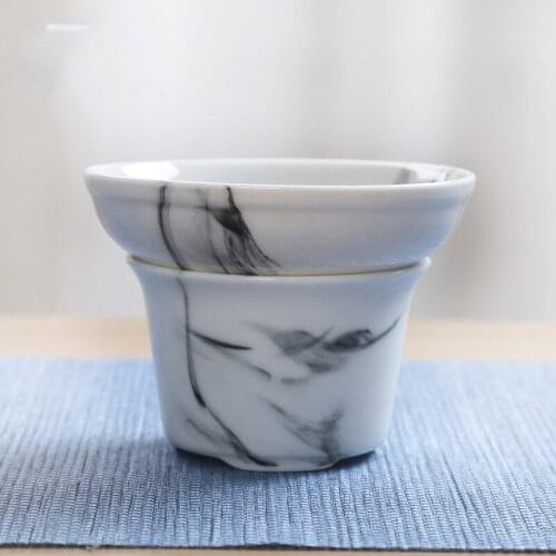 Creative Tea Strainer Filter Ceramic Fair Cup Tea Funnel Set Kung Fu Tea Utensils Funnel Personality Tea Filter Tea Accessories