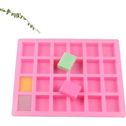 24 cavity square silicone chocolate molds candy pudding dessert moulds ice cubes tray Handmade soap making soap craft supplies