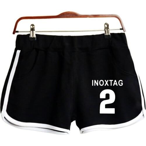 Kawaii Pants Inoxtag Women unisex Summer holiday Elastic Waist Leisure home shorts pyjama trousers black and white sport pants