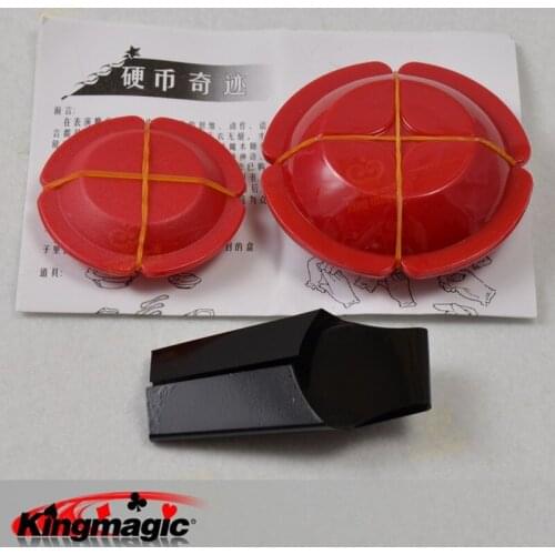 Coin Penetration Miracle Coin Lightning Box The Third Generation Magic Props Magic Tricks 5pcs/lot