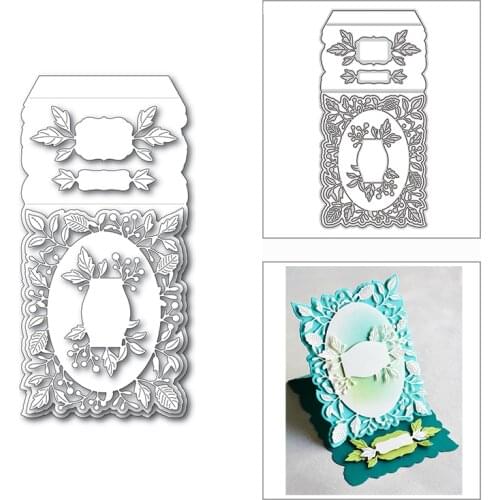 New 2021 Leafy Berry Mirror Frame Metal Cutting Dies for DIY Scrapbooking and Card Making Decorative Embossing Craft No Stamps