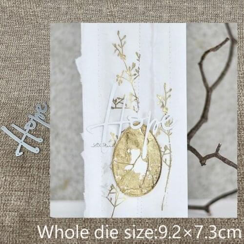 New Design Craft Metal stencil mold Cutting Dies hope word decoration scrapbook die cuts Album Paper Card Craft Embossing