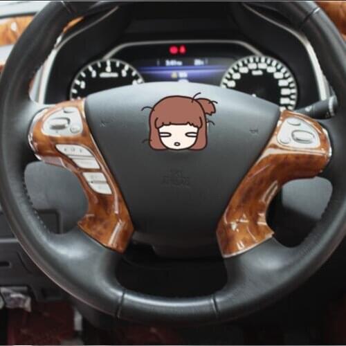 Peach Wood Steering Wheel Gear Air Outlet Door handle Window Decorated Frame For Nissan Murano 2015 16 17 CAA346