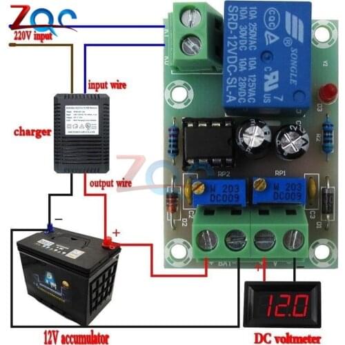XH-M601 Battery Charging Control Board 12V Intelligent Charger Power Supply Control Module Panel Automatic Charging/Stop Power