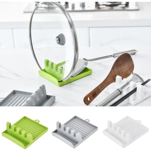Spoon Spatula Rack Pad Soup Rack Shelves Place Mats Rest Cooking Storage Organizer Holder Kitchen Non-slip Hot Pad Utensil I0K8
