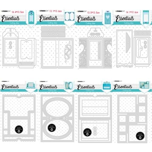 2021 New Arrival Rectangle Greeting Card Frame Metal Cutting Dies Craft Scrapbooking Knife Blade Punch Stencils Dies Cut Model