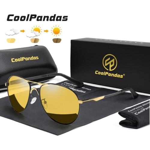 2021 New Trend Intelligent Aviation Photochromic Sunglasses Polarized Men Day Night Vision Driving Sun Glasses Male gafas de sol