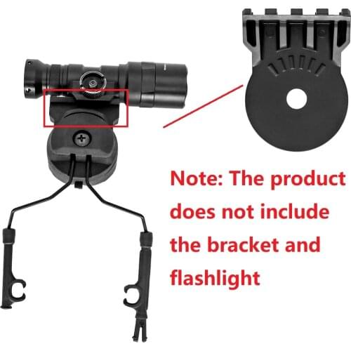 Tactical headset COMTAC I II III helmet mount ARC track adapter tactical flashlight mount kit platform on helmet BK